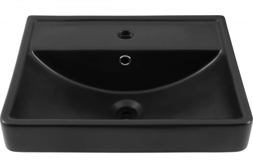 картинка Накладная керамическая раковина Aquanet Ирис 515х415х185 мм, черный матовый 00329246 от магазина Сантехстрой