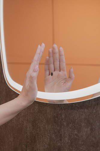 картинка Зеркало AZARIO Barca -TX 700х700/808х808 с 3-х режимной подсветкой, бесконтактный сенсор (LED-00002973) от магазина Сантехстрой