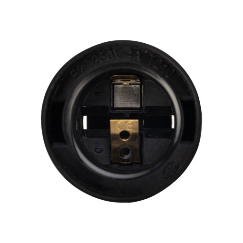 картинка Патрон пластиковый термостойкий подвесной Е27, черный REXANT от магазина Сантехстрой