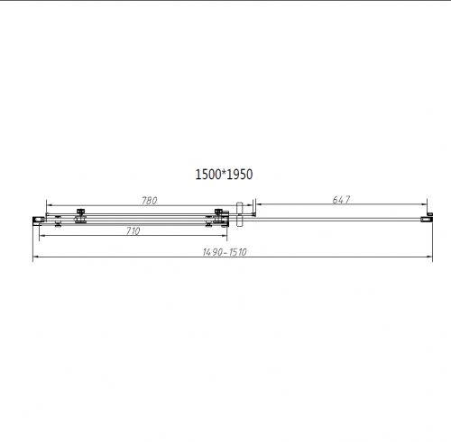 картинка Душевой уголок Como-N VSR-4CN9015CLB, 1500*900, черный, стекло прозрачное от магазина Сантехстрой