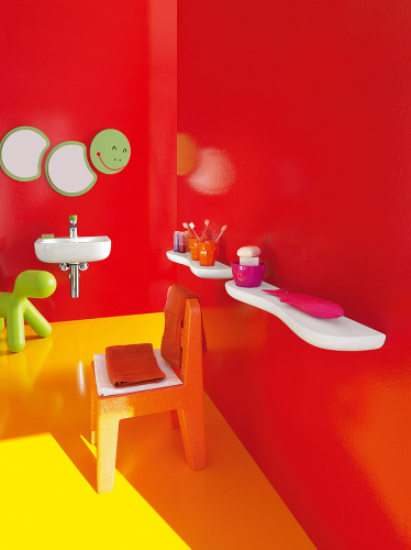 картинка Laufen FLORAKIDS сегмент для зеркала 262x21x296 мм, «голова гусеницы», зеленый от магазина Сантехстрой