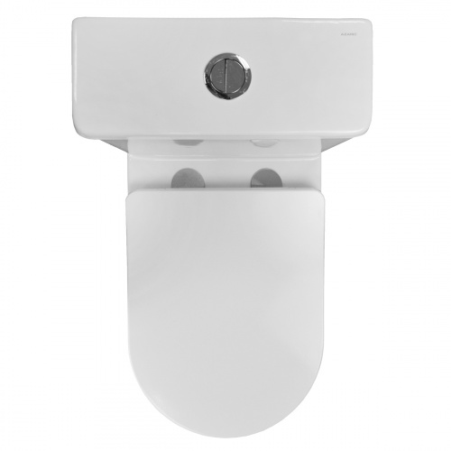 картинка Унитаз - моноблок AZARIO Terni 670x350x760 горизонтальный слив, быстросъемное сиденье микролифт (AZ-8618) от магазина Сантехстрой