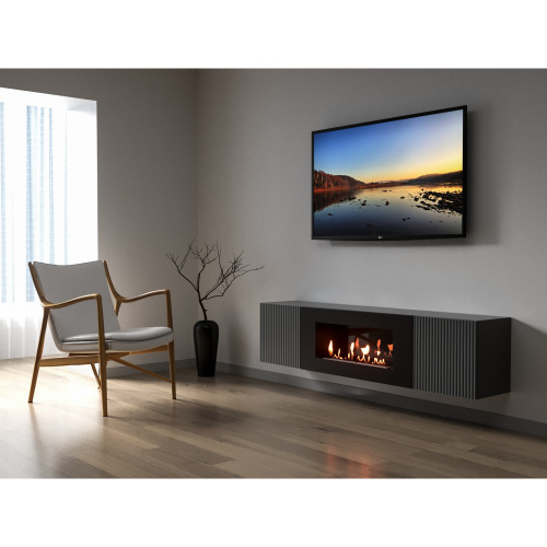 картинка Тумба с биокамином Firelight BFP-P1700L графит от магазина Сантехстрой