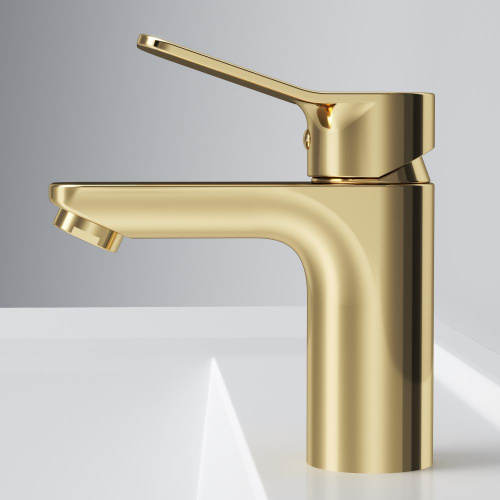 картинка F85A02199 X-Joy, смеситель для умывальника излив 100 мм, золото от магазина Сантехстрой