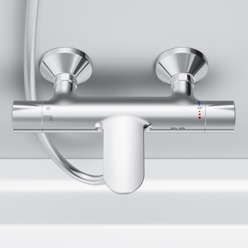 фото f8050000 like, смеситель д/ванны/душа с термостатом, хром, шт