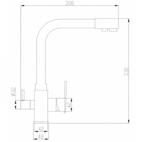 картинка Смеситель для кухни ZORG sh 805 satin Хром от магазина Сантехстрой