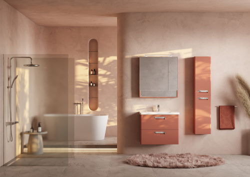 картинка Зеркало-шкаф Roca The Gap Original 80 подвесной, с подсветкой, терракота (Z.RU93.0.784.2) от магазина Сантехстрой