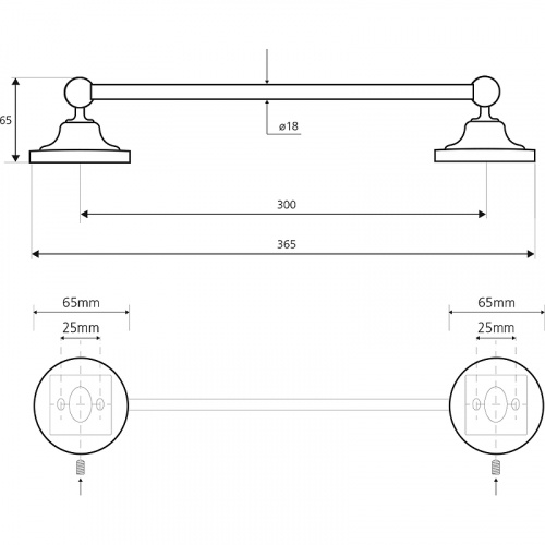 картинка Полотенцедержатель Bemeta Retro Gold and Сhrom 144204018 Золото Хром от магазина Сантехстрой