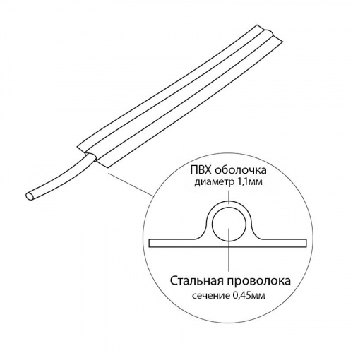 картинка Проволока упаковочная в ПВХ REXANT,  прозрачная,  бухта 250 м от магазина Сантехстрой
