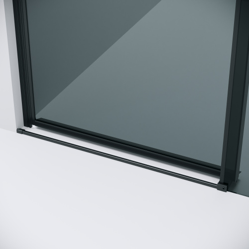 картинка Дверь в нишу Grossman Classic 100.K33.04.120.21.10 (120х195) черный матовый,стекло тонированное,раздвижная, 1 место от магазина Сантехстрой