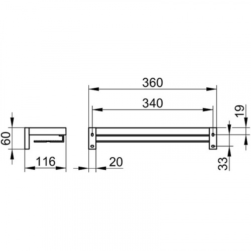 картинка Металлическая полка Keuco Edition 90 Square 19158010000 Хром от магазина Сантехстрой