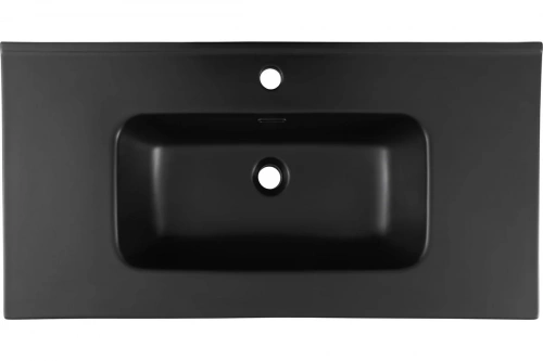 картинка Раковина-столешница Aquanet Flat 90 черный матовый 00329256 от магазина Сантехстрой