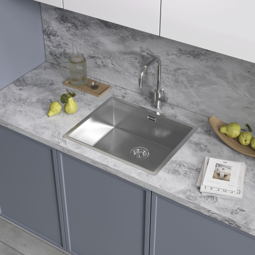 картинка Кухонная мойка Reflexion Como RX2054SS полированная сталь от магазина Сантехстрой