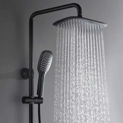 картинка Душевая система Black&White Universe UK8300B 8300ВUK Черная матовая от магазина Сантехстрой