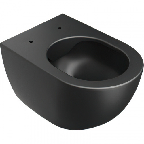 картинка Унитаз подвесной Uni Chrome RimOFF (безободковый) ЧЕРНЫЙ от магазина Сантехстрой