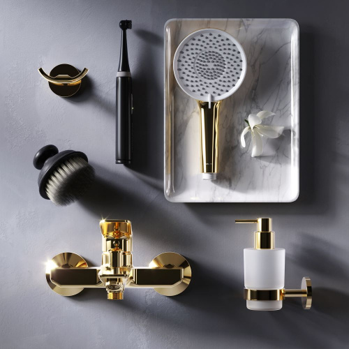 фото f85a10099 x-joy, смеситель д/ванны/душа, золото