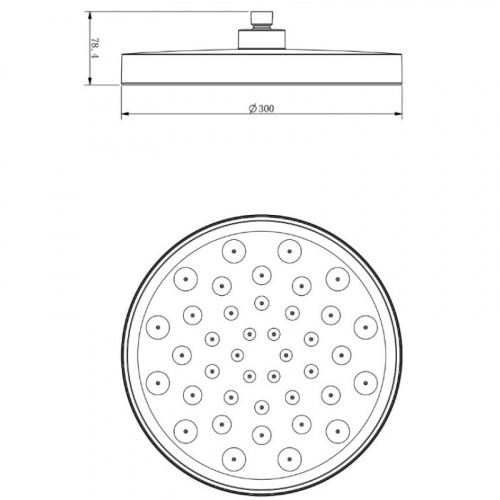 картинка Душевой комплект 300 мм Vincea Inspire VSFW-433TI2MB от магазина Сантехстрой