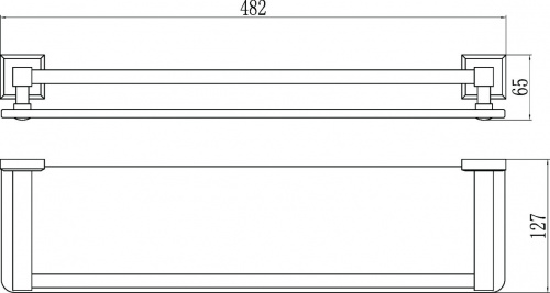 картинка Полка прямая (стеклянная) 50 см Savol 95 (S-509591) от магазина Сантехстрой