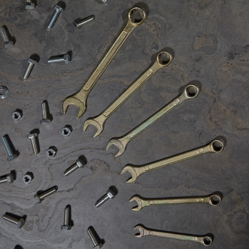 картинка Набор ключей рожковых 6-32мм 12 предметов CrV,  зеркальное хромирование REXANT от магазина Сантехстрой