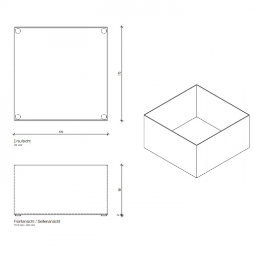 картинка Decor Walther DW 367 Бокс универсальный 17x17x9см, цвет: хром от магазина Сантехстрой