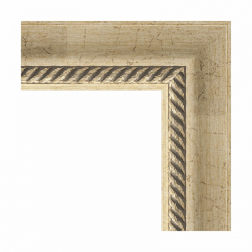 картинка Зеркало Evoform Exclusive 73х53 BY 1122 с фацетом в багетной раме - Состаренное серебро с плетением 70 мм от магазина Сантехстрой