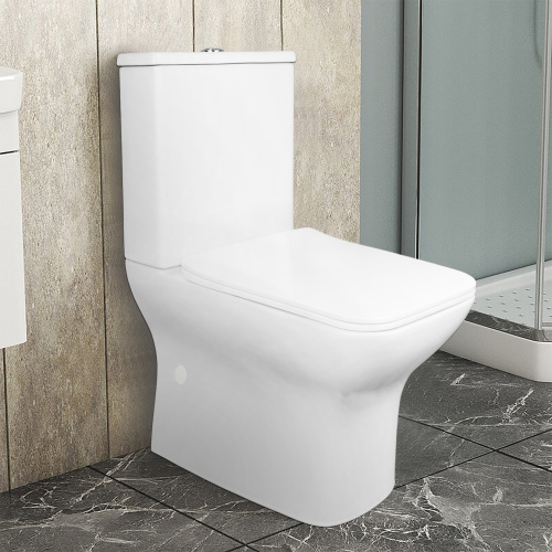 картинка Унитаз-компакт Azario Fresco 360х620х800 напольный, безободковый, с быстросъемным сиденьем микролифт (AZ-8302) от магазина Сантехстрой