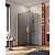 картинка Душевой уголок Cezares Slider SLIDER-AH-2-80/90-90/100-GRIGIO-BORO 90-100x80-90 см, профиль золотой матовый, стекло графитовое от магазина Сантехстрой