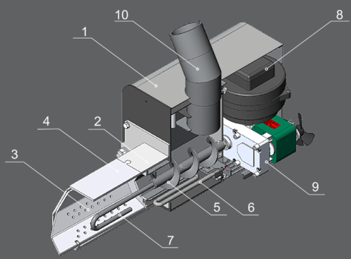 картинка Пеллетная горелка Zota Fox 5-25 (ГОРЕЛКА+ПУЛЬТ) от магазина Сантехстрой