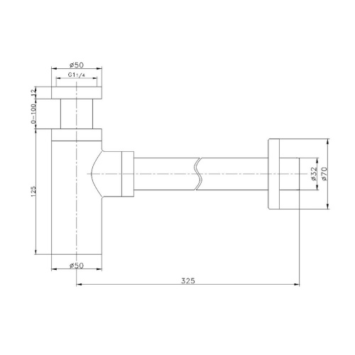 картинка Сифон для раковины Raglo R600.20.03, золотой сатин от магазина Сантехстрой