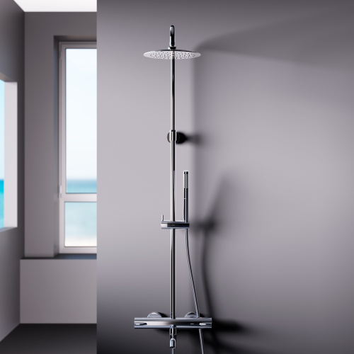 картинка 936810000 Scandinavian Pure душевая система с ванно  душевым ТМС смесителем, хром от магазина Сантехстрой