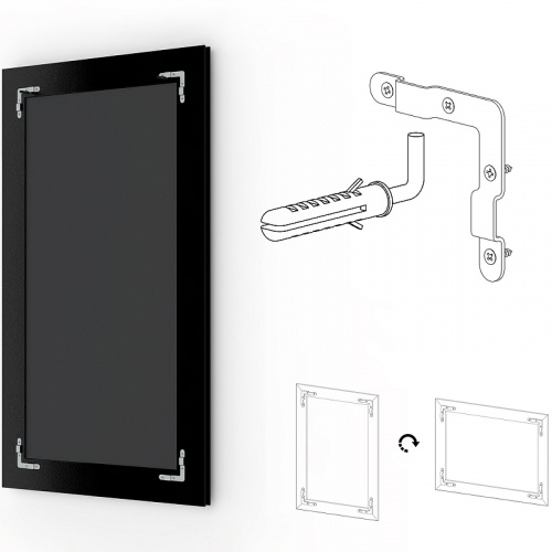 картинка Зеркало Evoform Exclusive 153х63 BY 1182 с фацетом в багетной раме - Состаренное серебро с плетением 70 мм от магазина Сантехстрой
