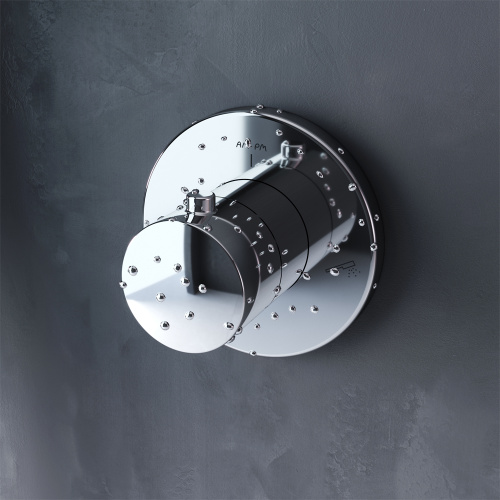 картинка F0800100 Переключатель на три положения, монтируемый в стену, хром, шт. от магазина Сантехстрой