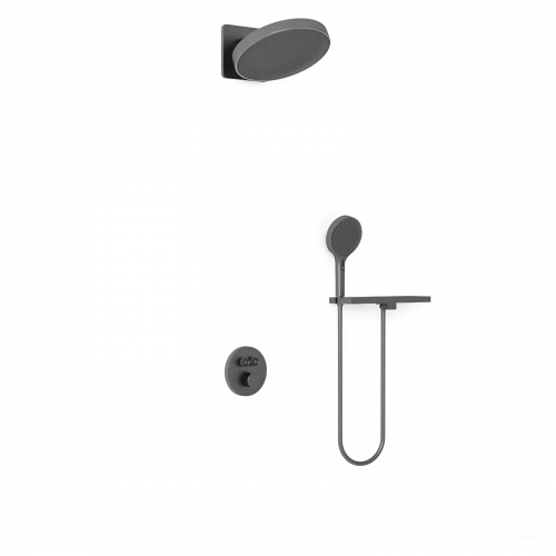 картинка Душевой комплект Inspire VSFW-3I22MT3RGM встраиваемый, термостатический, двухрежимный, вороненая сталь от магазина Сантехстрой