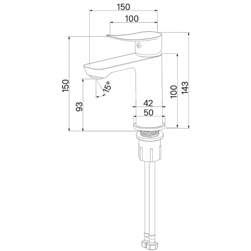 картинка Смеситель для умывальника Milardo Demi (DEMSB00M01) от магазина Сантехстрой