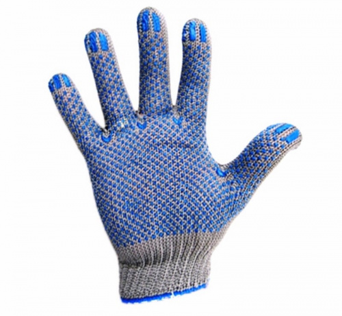 картинка Перчатки х/б с покрытием ПВХ («Актив») 3 нити,  32-34 г от магазина Сантехстрой