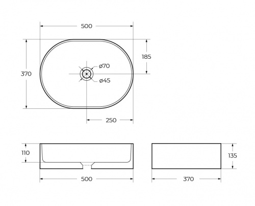 картинка Накладная раковина BelBagno BB1483 от магазина Сантехстрой