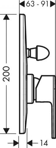 фото смеситель для ванны hansgrohe 71458670 черный
