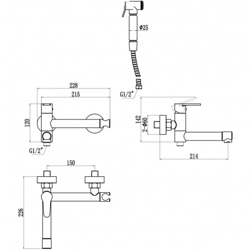 картинка Смеситель для биде Savol (S-FXQ010H) от магазина Сантехстрой