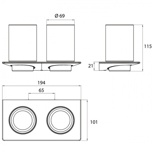 картинка Emco Art Двойной держатель стаканов , стаканы хрустальное стекло прозрачное, цвет хром от магазина Сантехстрой