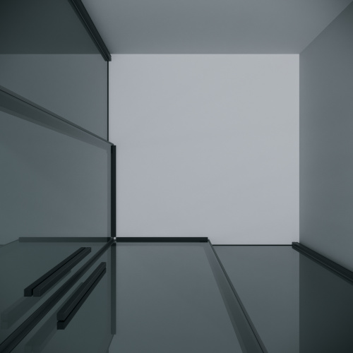 картинка Душевая перегородка 1/2 Grossman Galaxy 1/2.K33.01.70.21.10 (70х195) черный матовый,стекло тонированное, 1 место от магазина Сантехстрой