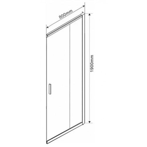 картинка Душевая дверь Vincea Garda VHC-1G800CLB черный/прозрачное от магазина Сантехстрой