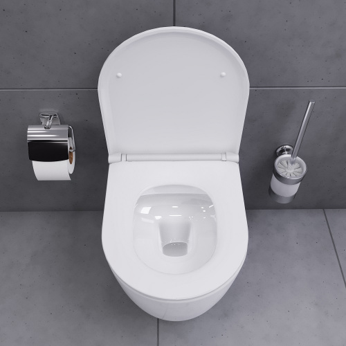 картинка DX86C1700SC Sirius подвесной унитаз безободковый с сиденьем микролифт от магазина Сантехстрой