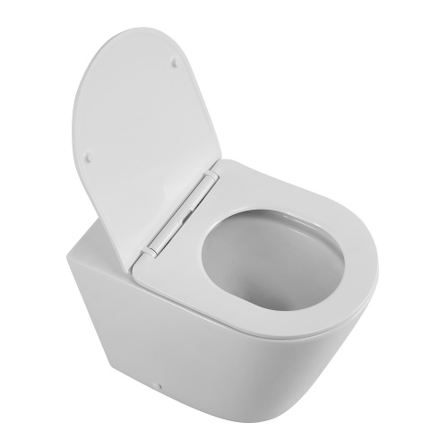 картинка Унитаз приставной безободковый с сиденьем BelBagno FLAY-R BB1003CBR/SC от магазина Сантехстрой