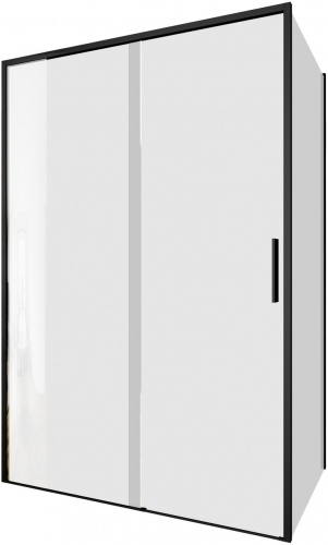 картинка Душевой уголок Aquanet Pleasure Evo 130x90 AE65-130x90-BT профиль черный, прозрачное стекло от магазина Сантехстрой