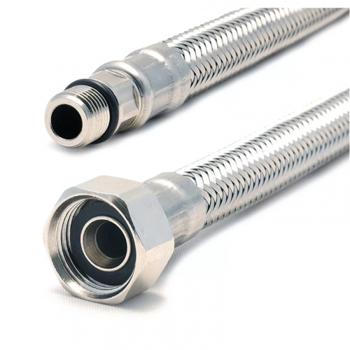 картинка Гибкая подводка Tucai 1/2-М10х1 L17, 50 см, в стальной оплетке для смесителя, вн. - нар. (4268) от магазина Сантехстрой