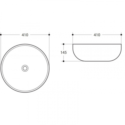 картинка Раковина накладная Art&Max AM-109-MB чёрная матовая от магазина Сантехстрой