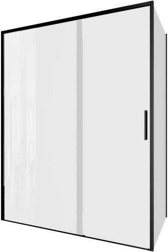 картинка Душевой уголок Aquanet Pleasure Evo 150x90 AE65-150x90-BT профиль черный, прозрачное стекло от магазина Сантехстрой