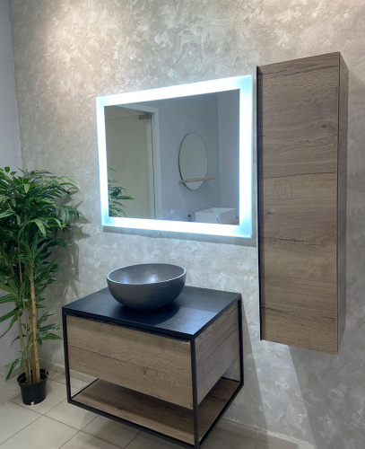 картинка Зеркало AZARIO Норма 1000х800, LED-подсветка с диммером, сенсорный выключатель (ФР-00001452) от магазина Сантехстрой
