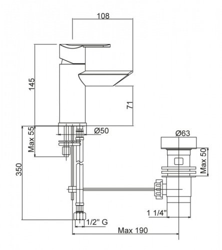 фото смеситель для биде cezares garda-bsm1-01-cr хром