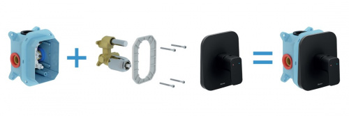 фото смеситель для душа ravak x070159 черный